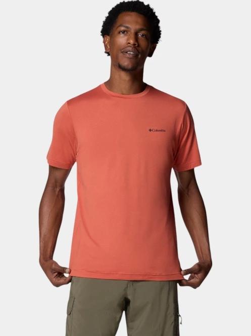Columbia Tech Trail Crew Neck II férfi rövid ujjú sport póló piros színben 2