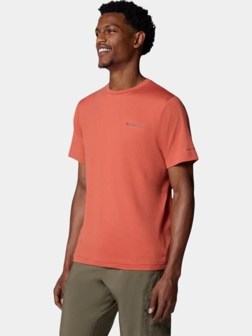 Columbia Tech Trail Crew Neck II férfi rövid ujjú sport póló piros színben 3