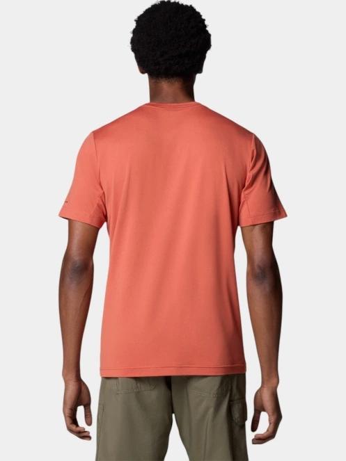Columbia Tech Trail Crew Neck II férfi rövid ujjú sport póló piros színben 4