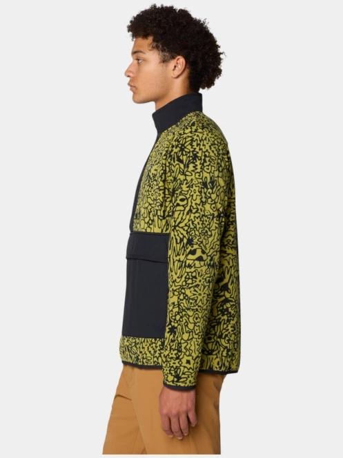 Mountain Hardwear Microchill Snap Pullover férfi polár pulóver zöld színben 3