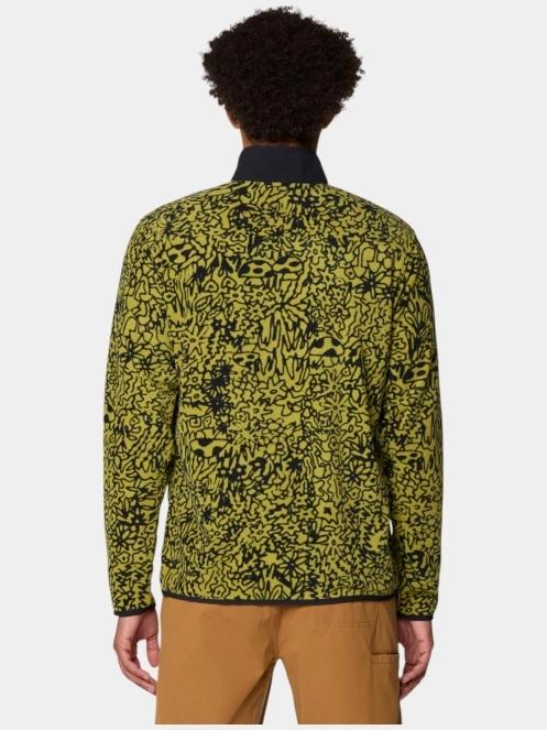 Mountain Hardwear Microchill Snap Pullover férfi polár pulóver zöld színben 4