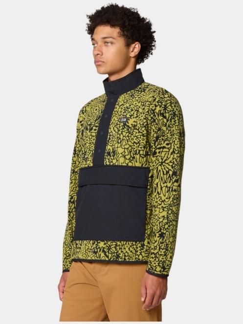 Mountain Hardwear Microchill Snap Pullover férfi polár pulóver zöld színben 6