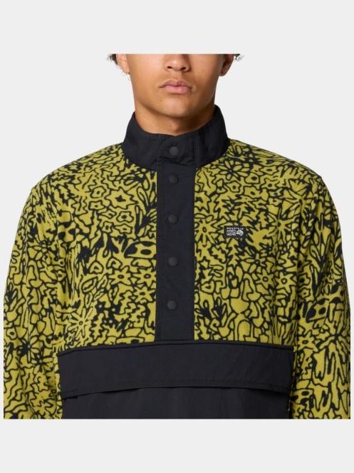 Mountain Hardwear Microchill Snap Pullover férfi polár pulóver zöld színben 7
