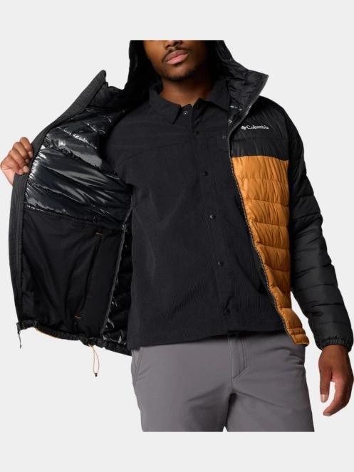 Columbia Powder Lite II Hooded Jacket férfi steppelt átmeneti kabát fekete színben 8