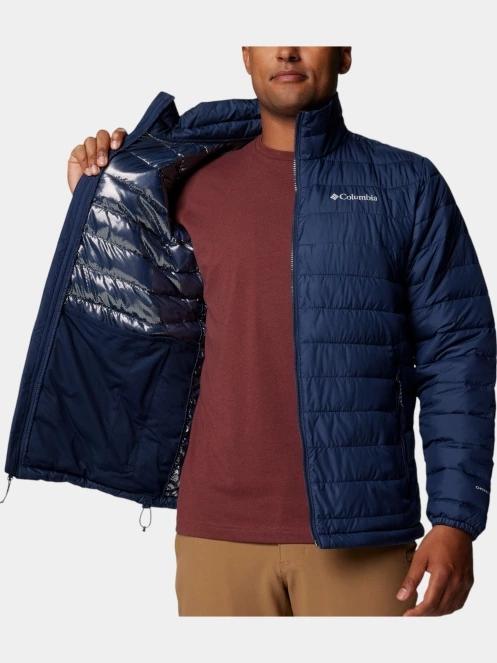 Columbia Powder Lite II Jacket férfi steppelt átmeneti kabát kék színben 8