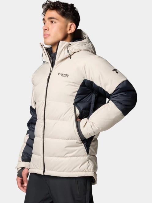 Columbia Roaring Fork II Down Jacket férfi steppelt síkabát homok színben 3