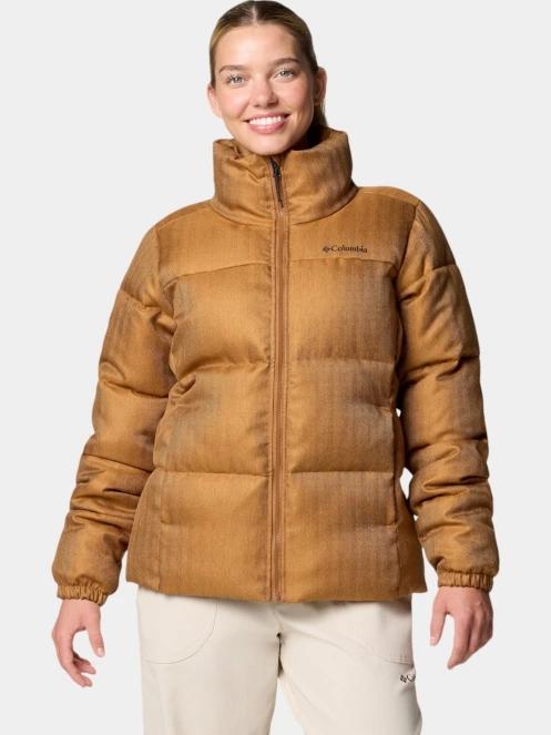 Columbia Puffect Herringbone Jacket női télikabát barna színben 2