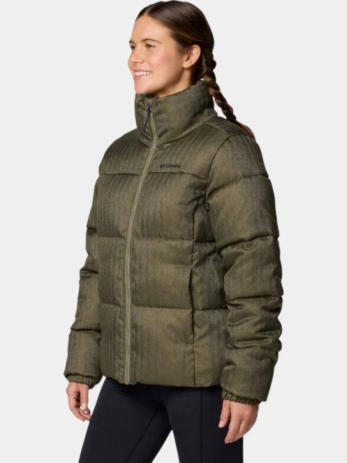 Columbia Puffect Herringbone Jacket női télikabát zöld színben 3