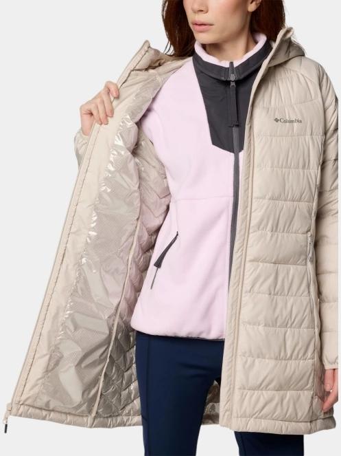 Columbia Powder Lite II Mid Jacket női steppelt átmeneti kabát homok színben 6