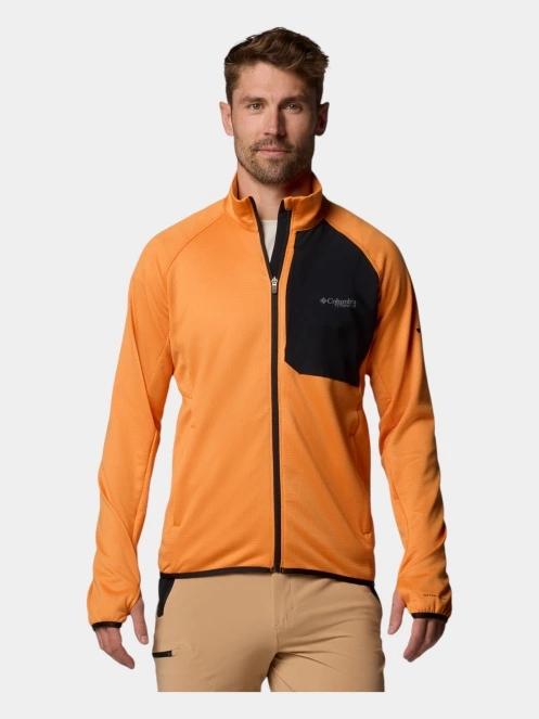 Columbia Triple Canyon Grid Fleece FZ II férfi polár pulóver narancssárga színben 2