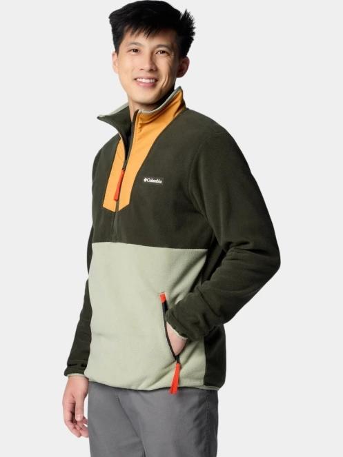 Columbia Sequoia Grove Half Zip Fleece férfi polár pulóver zöld színben 3