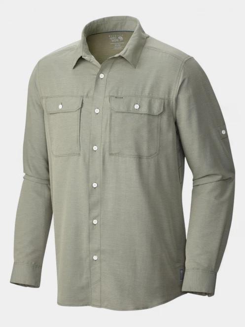 Mountain Hardwear Canyon Long Sleeve Shirt férfi túraing zöld színben 7