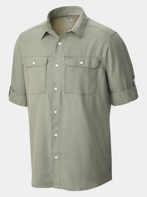 Mountain Hardwear Canyon Long Sleeve Shirt férfi túraing zöld színben 9