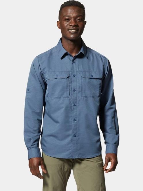 Mountain Hardwear Canyon Long Sleeve Shirt férfi túraing kék színben 2
