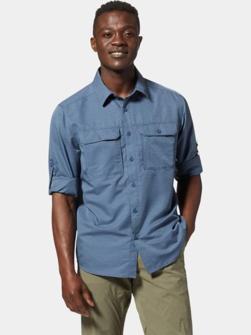 Mountain Hardwear Canyon Long Sleeve Shirt férfi túraing kék színben 5