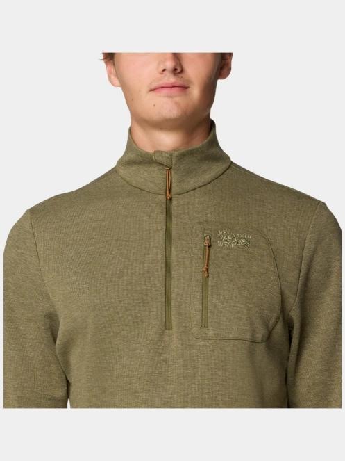 Mountain Hardwear Route Out 1/2 Zip férfi pulóver zöld színben 6