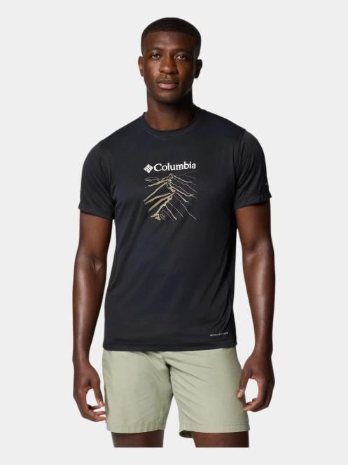 Columbia Zero Rules Light Short Sleeve Graphic Crew férfi rövid ujjú sport póló fekete színben 2