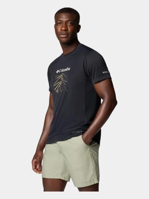 Columbia Zero Rules Light Short Sleeve Graphic Crew férfi rövid ujjú sport póló fekete színben 3