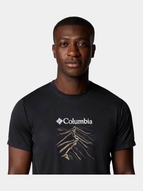 Columbia Zero Rules Light Short Sleeve Graphic Crew férfi rövid ujjú sport póló fekete színben 5