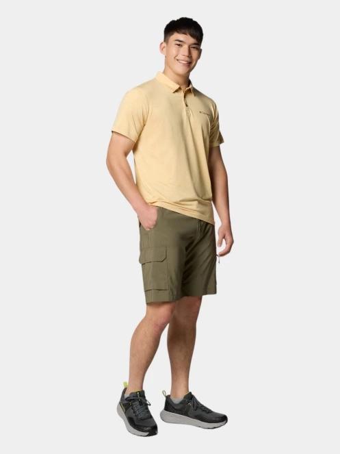 Columbia Tech Trail Utility Polo férfi galléros póló sárga színben 5