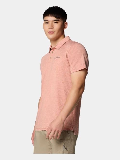 Columbia Tech Trail Utility Polo férfi galléros póló piros színben 3