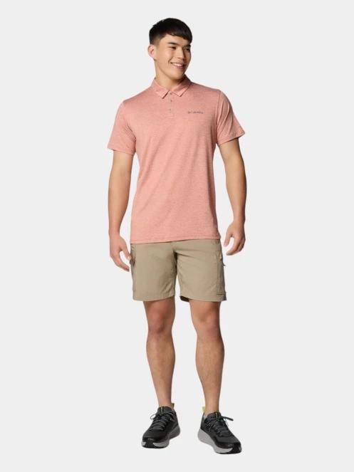 Columbia Tech Trail Utility Polo férfi galléros póló piros színben 5