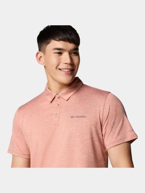 Columbia Tech Trail Utility Polo férfi galléros póló piros színben 6