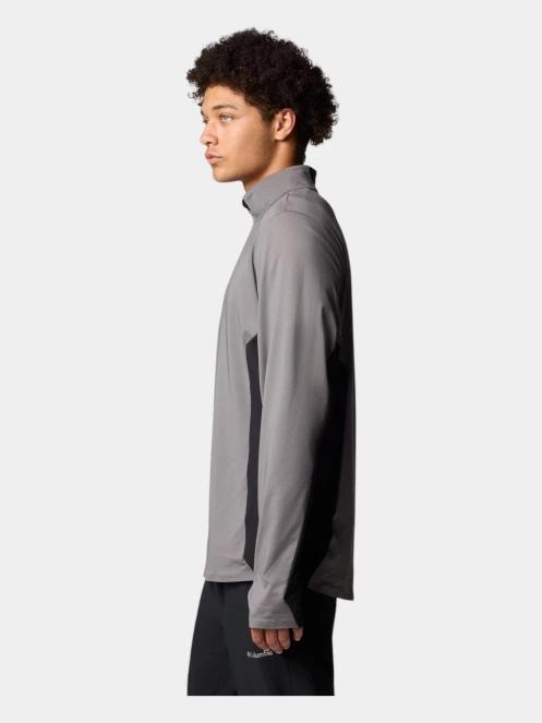 Columbia Three Pitch Half Zip férfi hosszú ujjú sport póló szürke színben 3