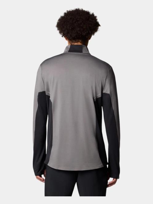 Columbia Three Pitch Half Zip férfi hosszú ujjú sport póló szürke színben 4