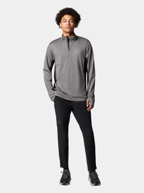 Columbia Three Pitch Half Zip férfi hosszú ujjú sport póló szürke színben 5
