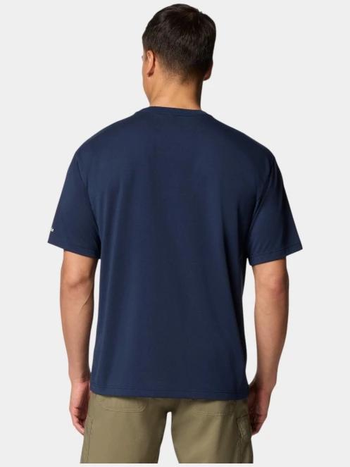 Columbia Cedar Trail Graphic Tee férfi rövid ujjú sport póló kék színben 4