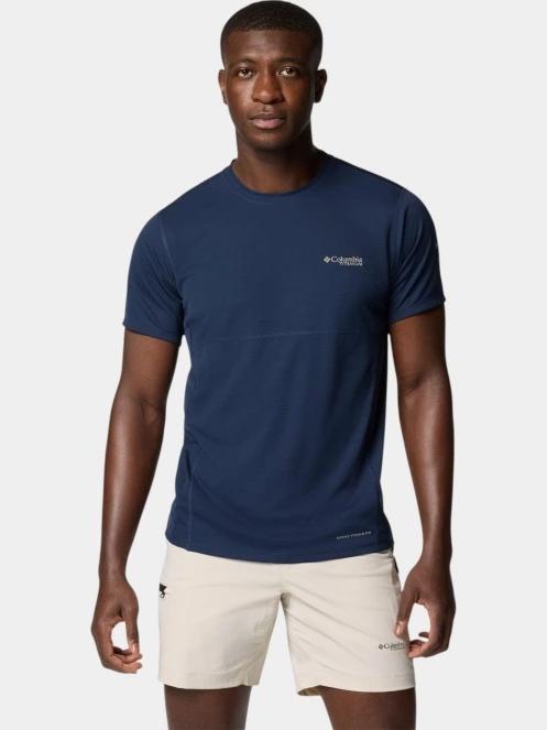 Columbia Cirque River Pro Short Sleeve Crew férfi rövid ujjú sport póló kék színben 2