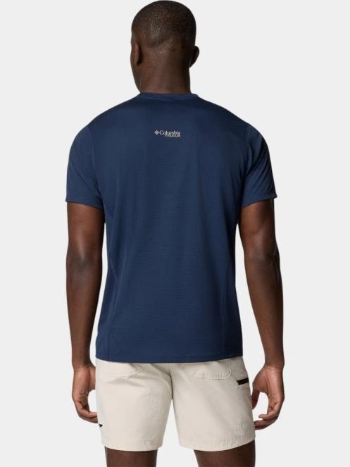 Columbia Cirque River Pro Short Sleeve Crew férfi rövid ujjú sport póló kék színben 4