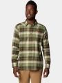 Columbia Cornell Woods Flannel Long Sleeve Shirt férfi hosszú ujjú ing zöld színben 1