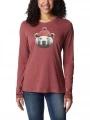 Columbia Hidden Haven Long Sleeve Tee női hosszú ujjú póló piros színben 1