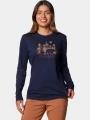 Columbia Hidden Haven Long Sleeve Tee női hosszú ujjú póló kék színben 1