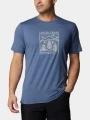 Columbia Kwick Hike Graphic Short Sleeve Tee férfi rövid ujjú sport póló kék színben 1